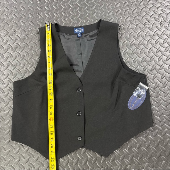 Scoop Black Tailored Vest XL Button Front Waistcoat Top NWT - Picture 8 of 9